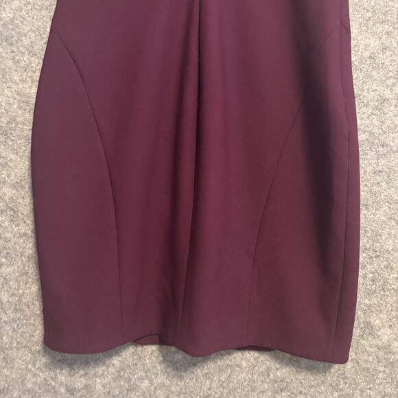 Cinq a Sept Dress Womens 6 Burgundy Halter Sleeveless Mini Bodycon Cocktail - Picture 5 of 11